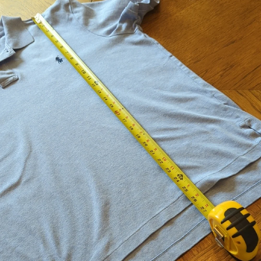 Polo Ralph Lauren Men's Heather Light Blue Cotton Polo